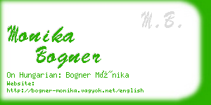 monika bogner business card